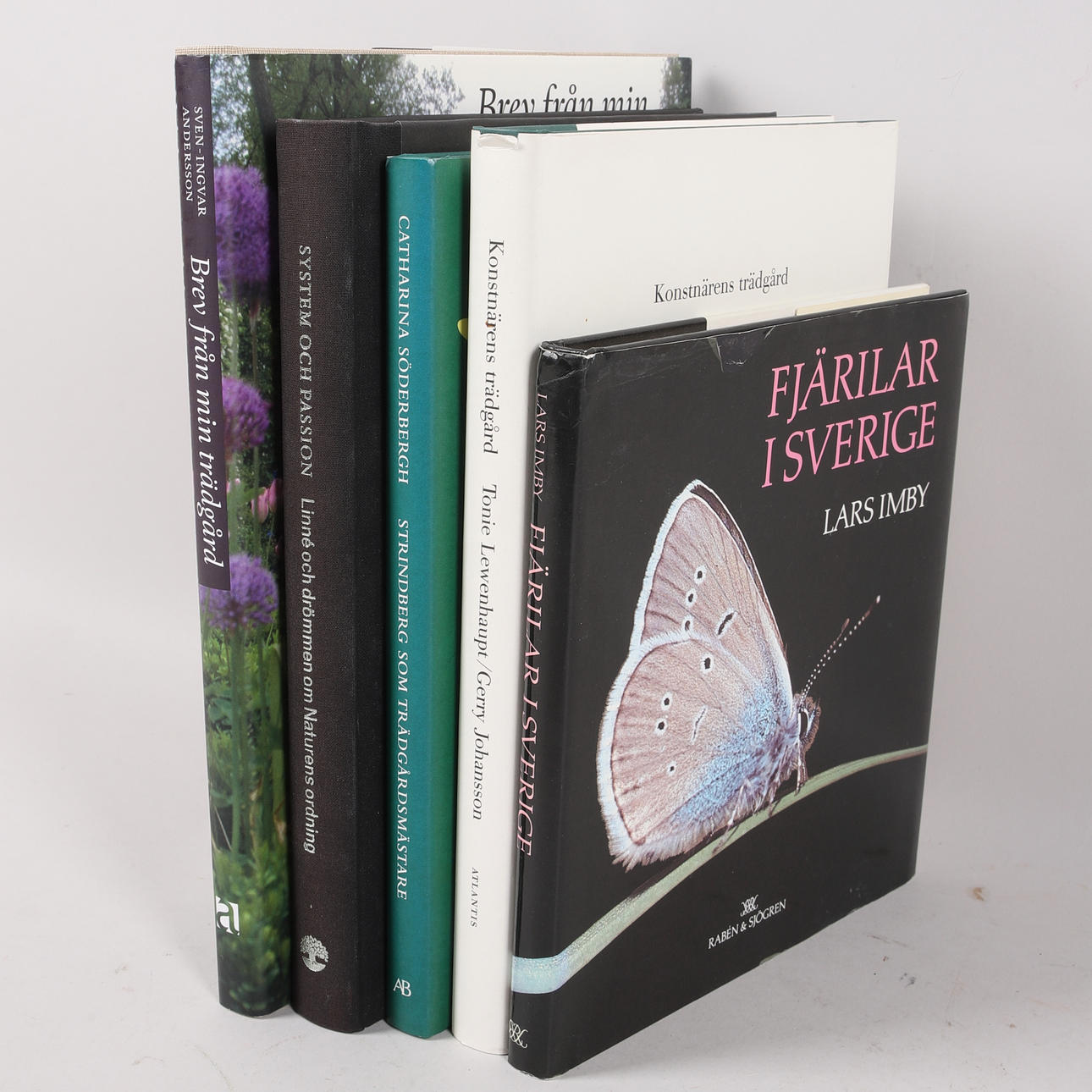 BÖCKER, 5 st, trädgårdar, 1980-2000-talet.