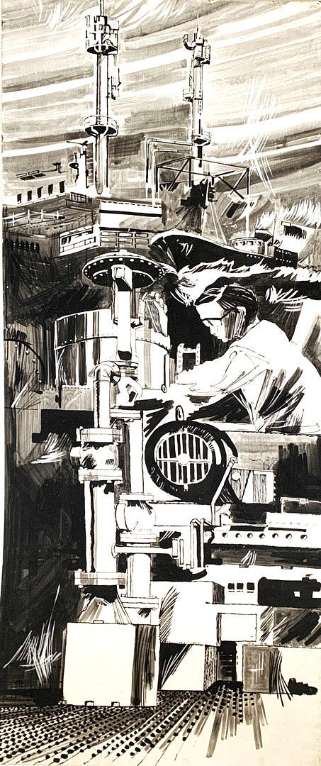 CUADRO GRANDE MONOCROMO.