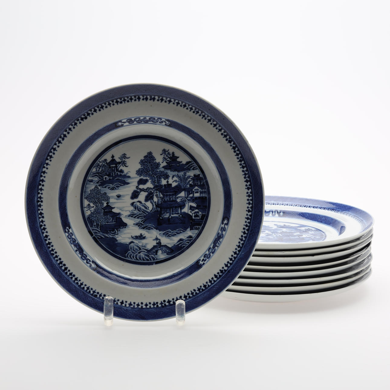 PLADER, 9 stk, porcelæn, Kina.