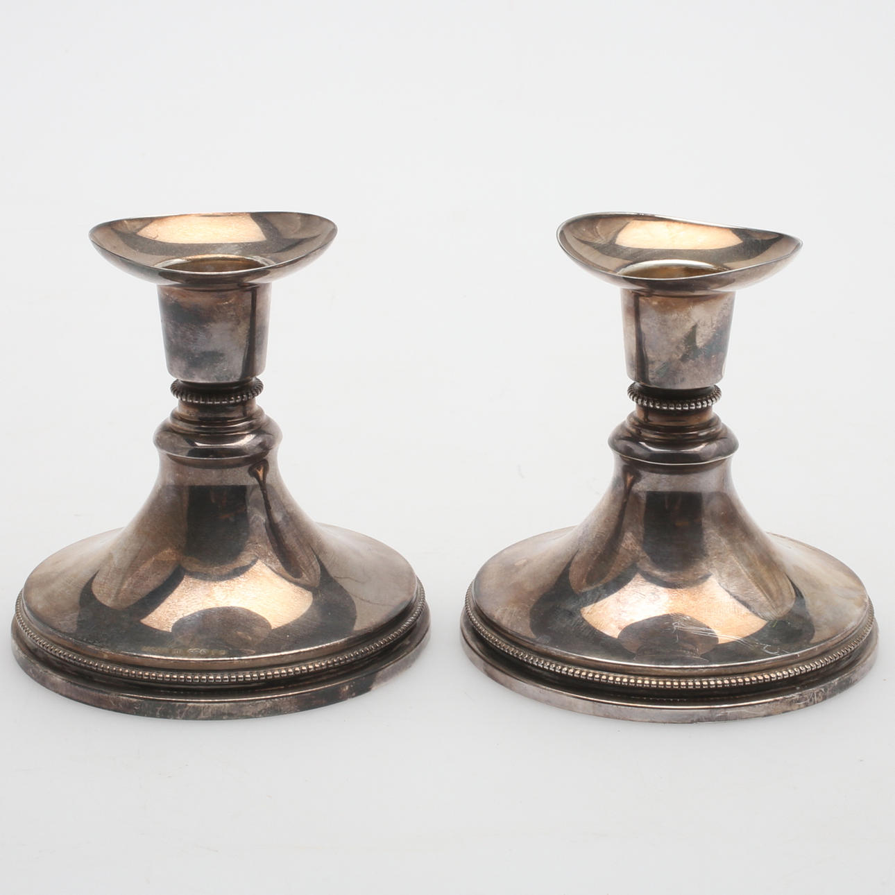 LJUSSTAKAR, ett par, silver, Markströms Guldsmeds AB, Uppsala, 1956.