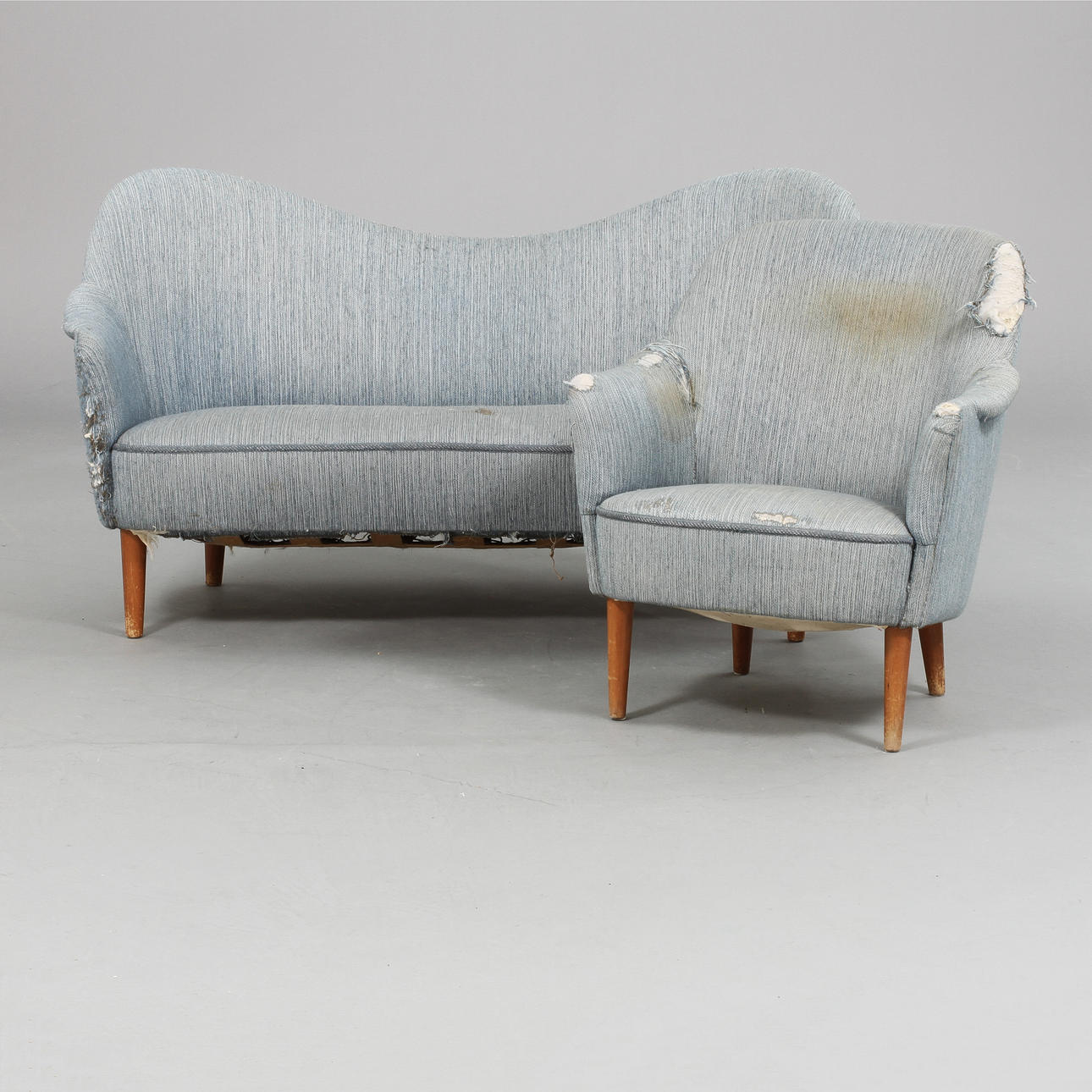 SOFFA samt FÅTÖLJ, "Samspel", Carl Malmsten.