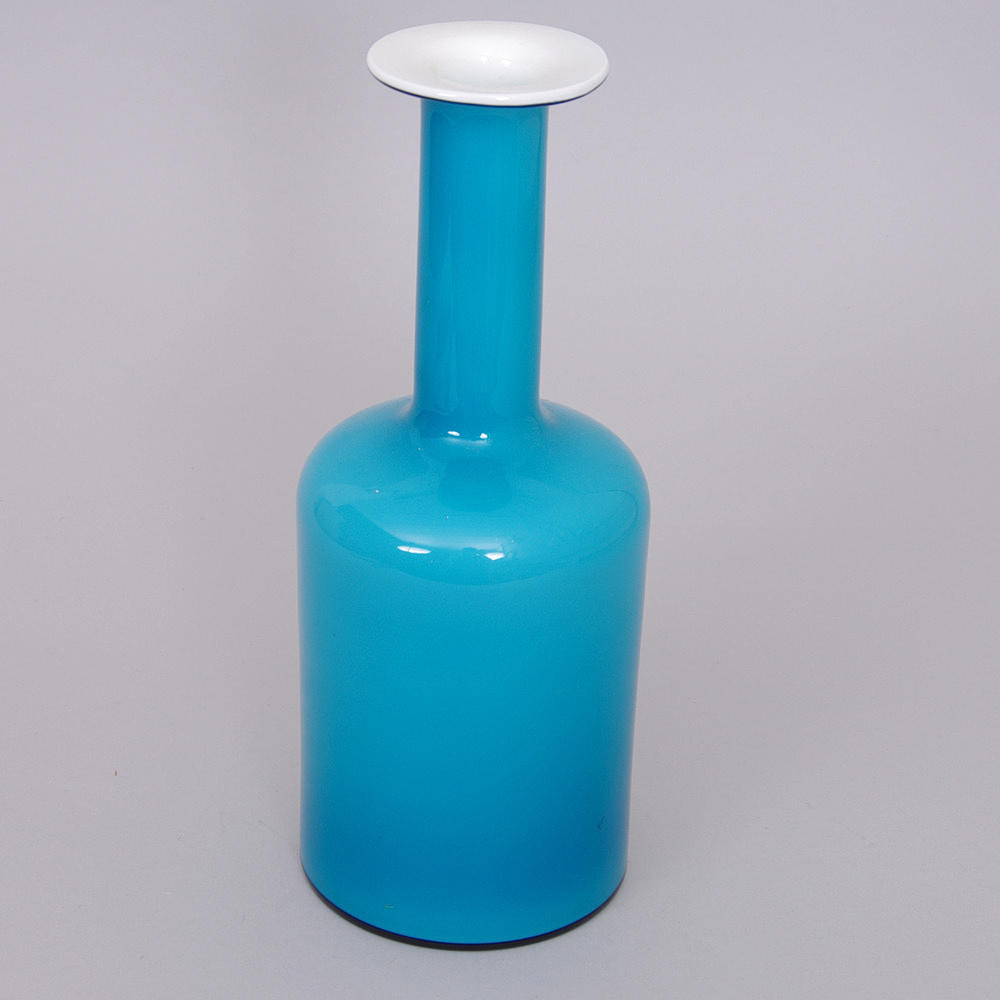 VAS, blått glas, Holmegaard.