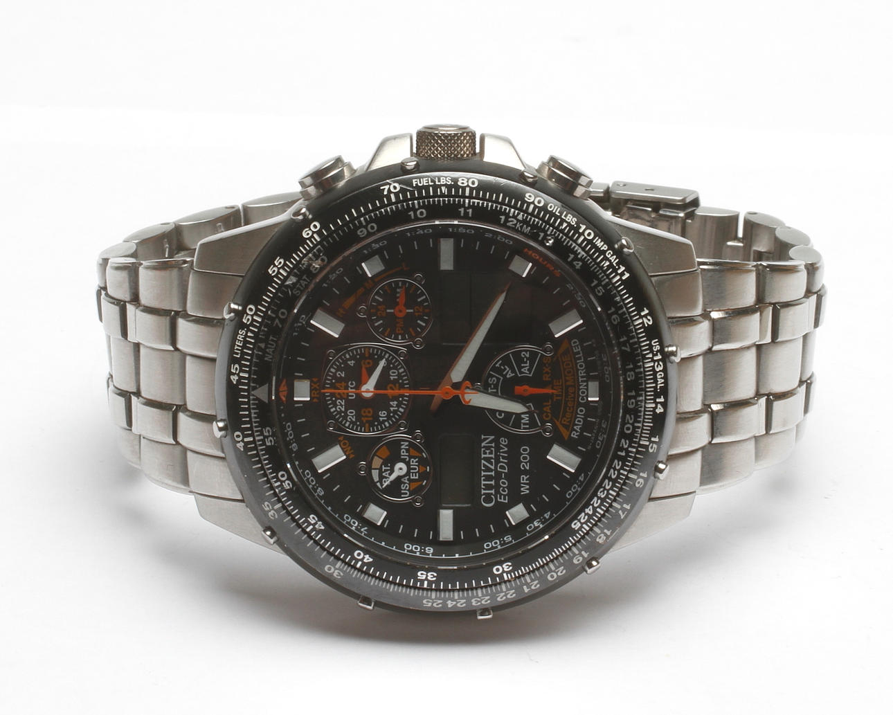 ARMBANDSUR CITIZEN, Eco-Drive, Skyhawk,stål.