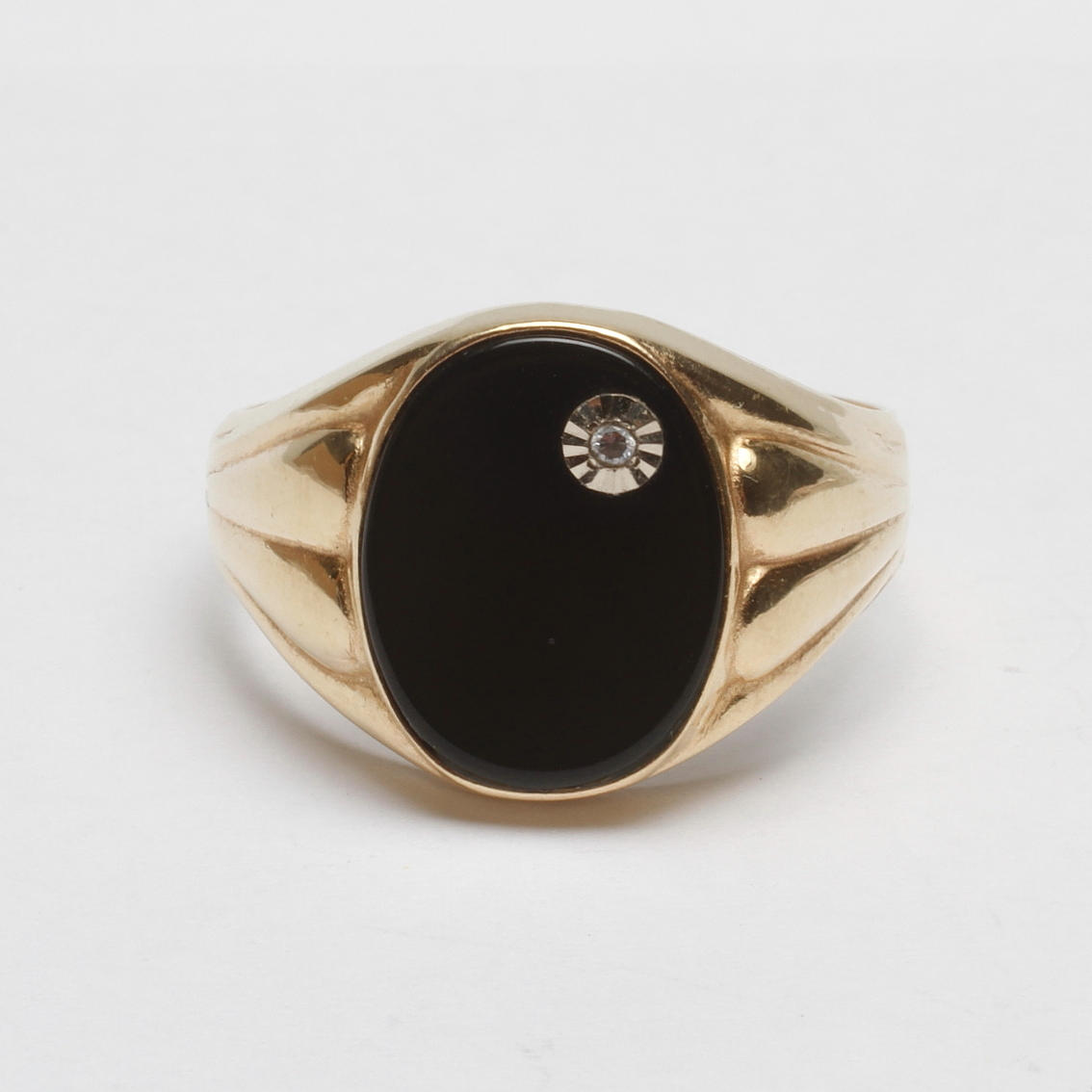 KLACKRING, 14k guld, vikt ca 6 gr.