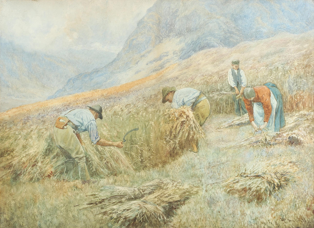 ERNEST PILE BUCKNALL (1861-1935). MOUNTAIN HARVEST.