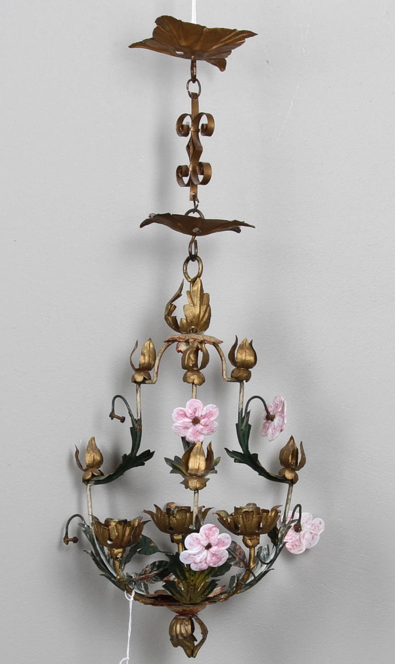 TAKLYKTA, rokokostil, bemålad plåt, 1800/1900-tal.