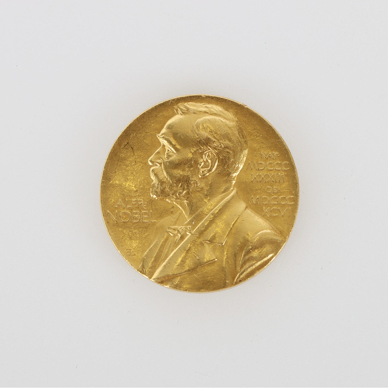 MEDAL, 23K gold, Alfred Nobel.