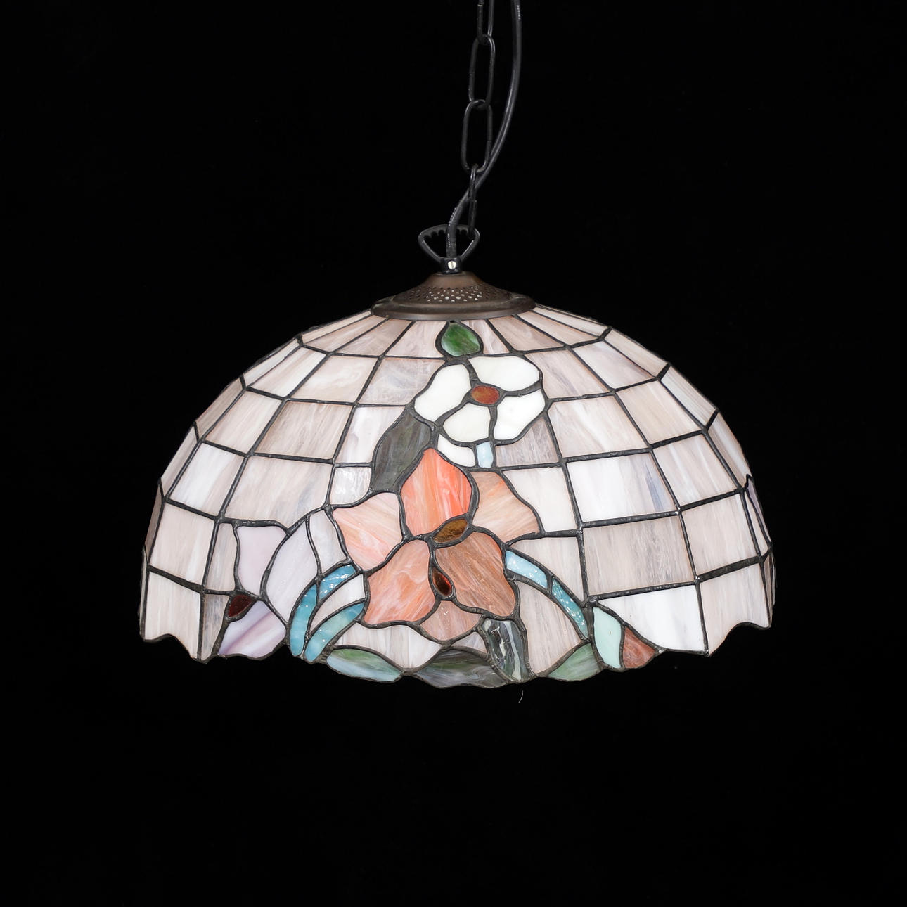 CEILING LAMP, Tiffany style, 1900/2000s.