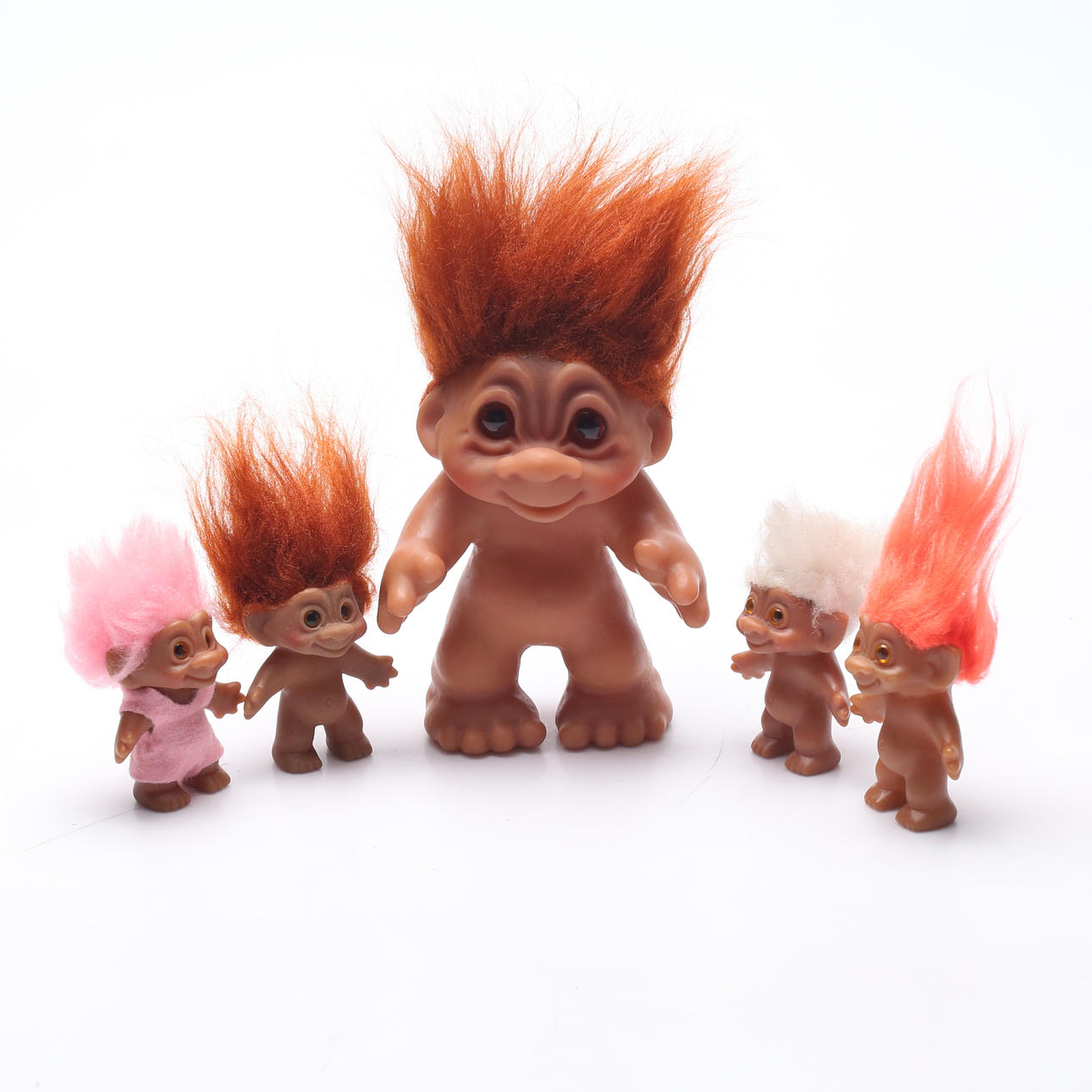 FIGURES, 5 pcs, trolls, Thomas Dam, Denmark.