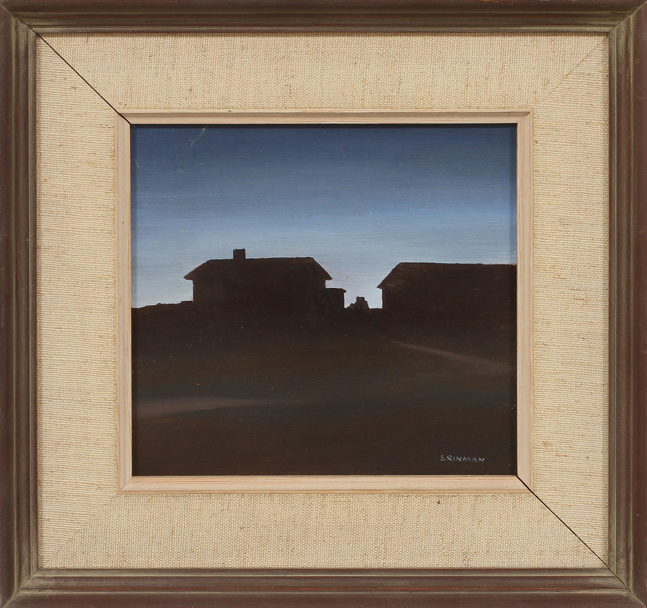 SVEN RINMAN. Landskapsscener, 3 st, olja på pannå, signerade.