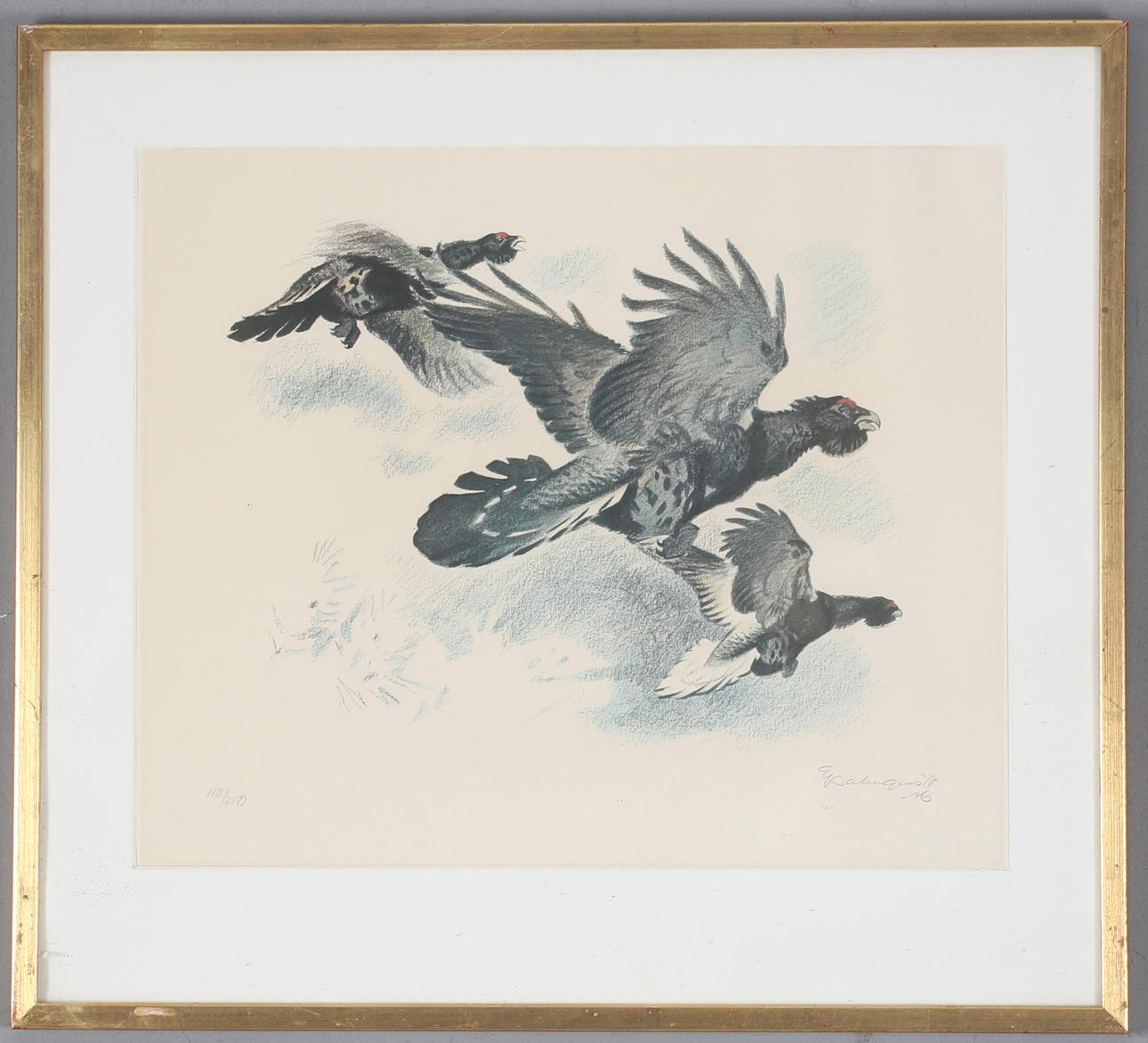 ERIC PALMQVIST. Flying chains, lithograph, signed and numbered 113/350.