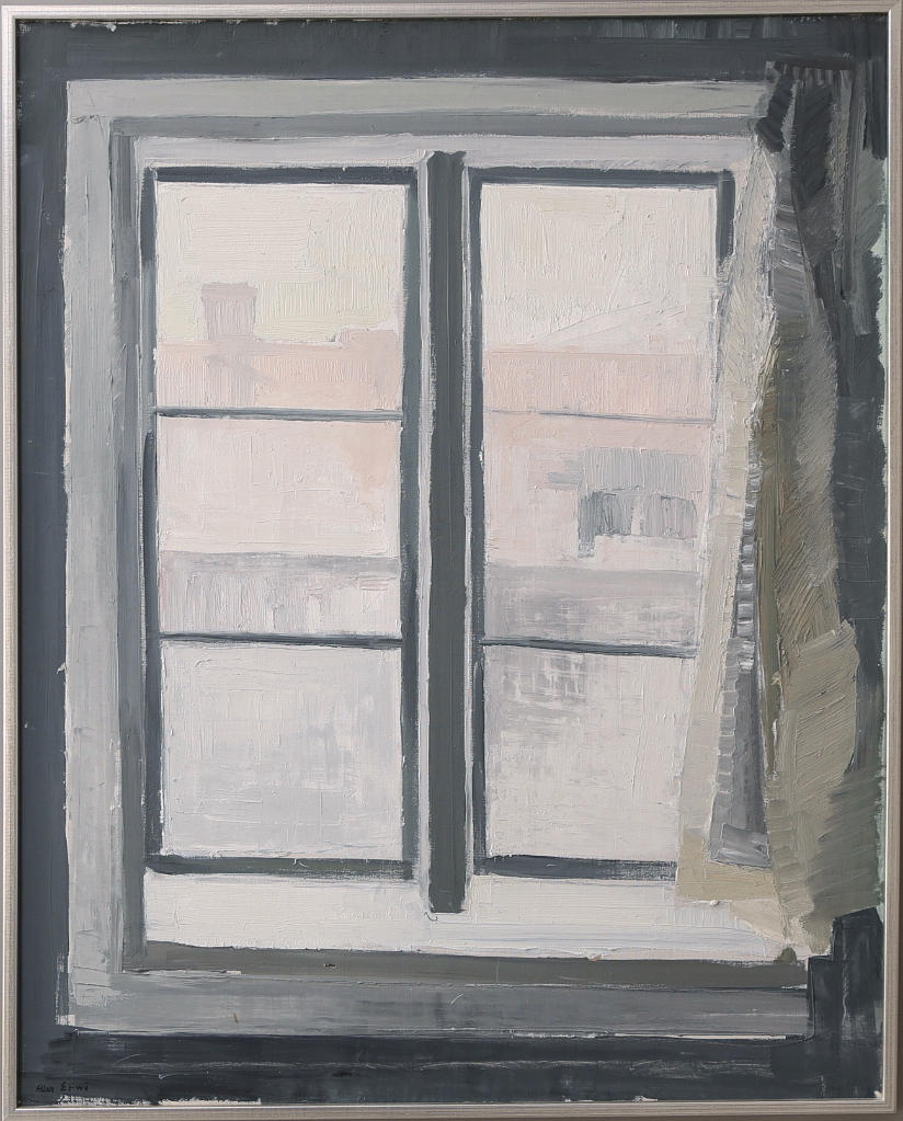 ALLAN ERWÖ. Olja på duk, fönster, signerad.