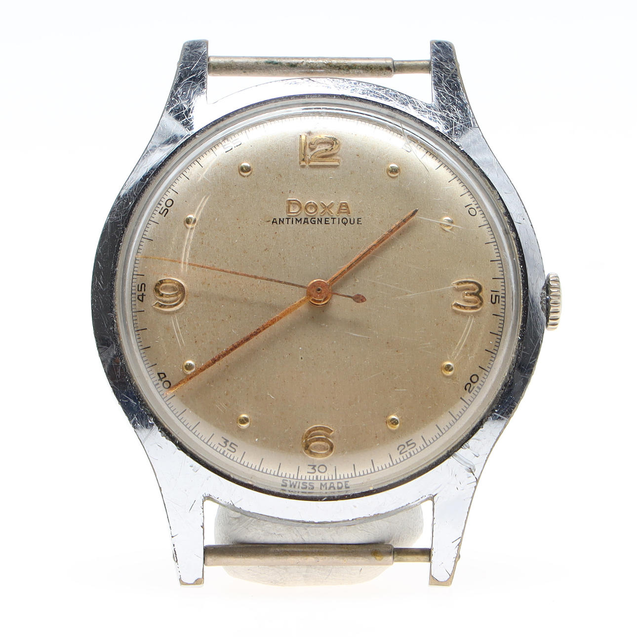 DOXA, Antimagnetique, steel wristwatch.