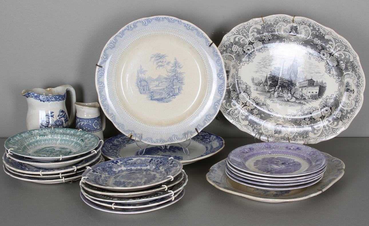 SERVISDELAR, 20 delar, Rörstrand och Gustafsberg.