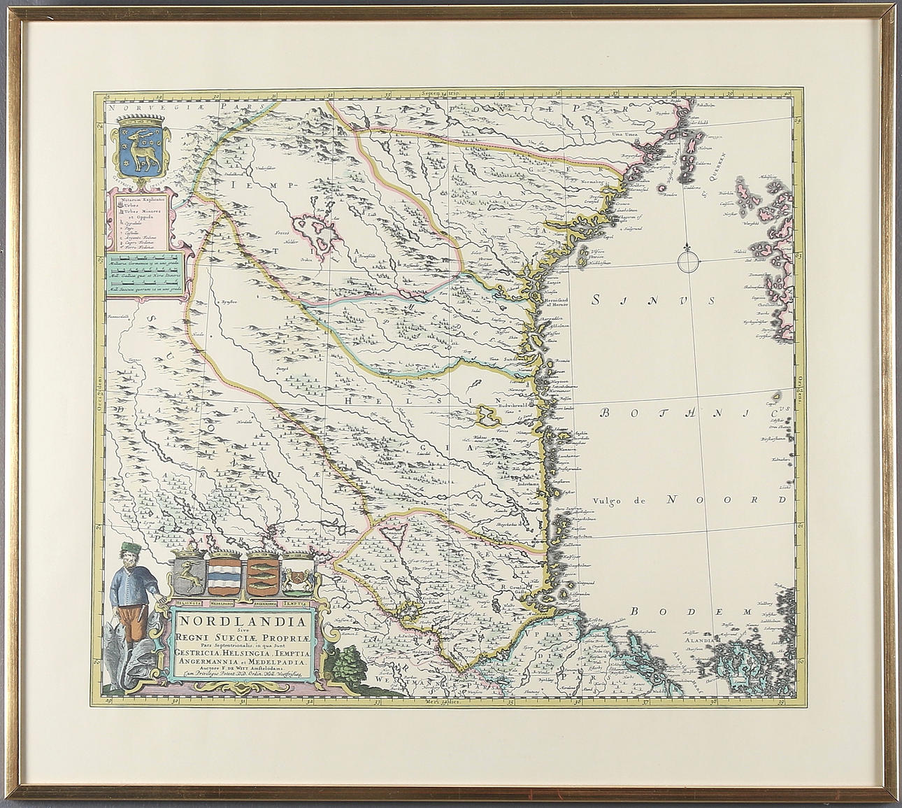 KARTA, Nordlandia, reproduktion gjord av Svenska Reproduktions Aktionsbolaget. 1971.