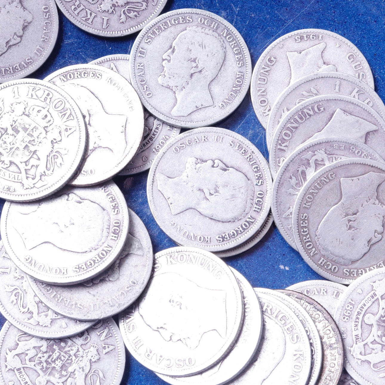 PARTI SVENSKA SILVERMYNT, 1 kr, 24 st.