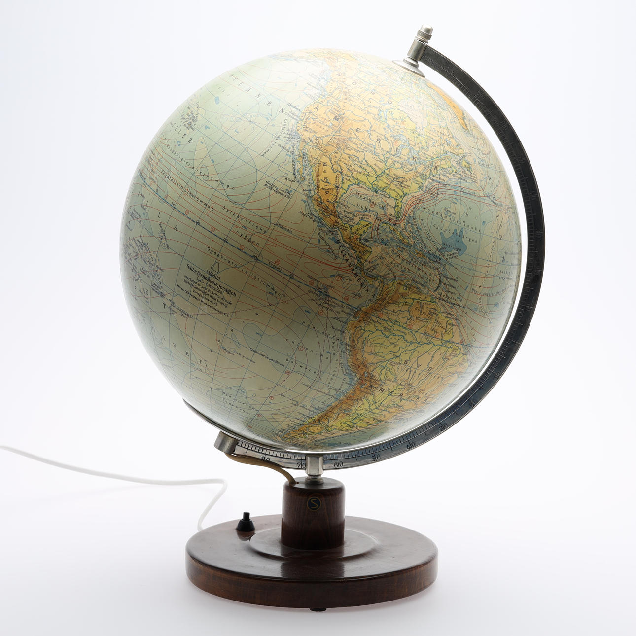 JORDGLOB, med belysning, 1900-talets andra hälft.