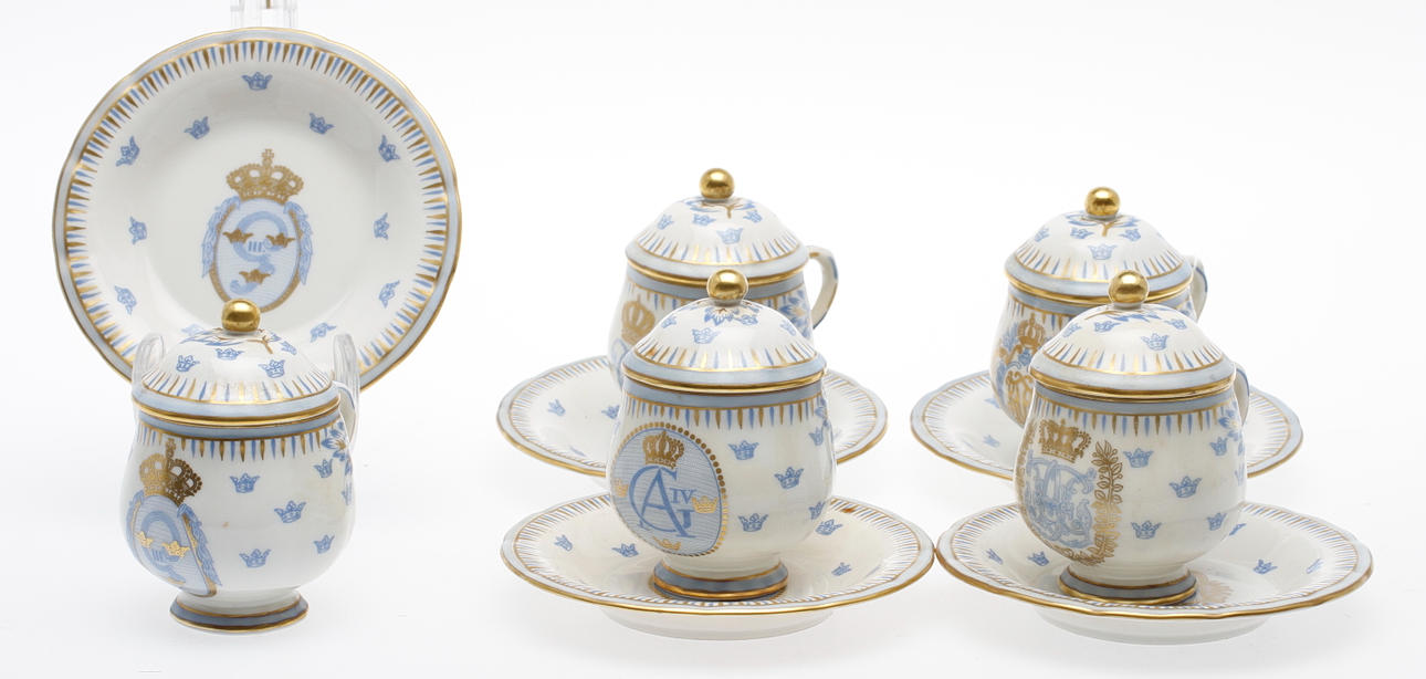 CREMEKOPPAR MED LOCK OCH FAT, 5 st, Rörstrand.