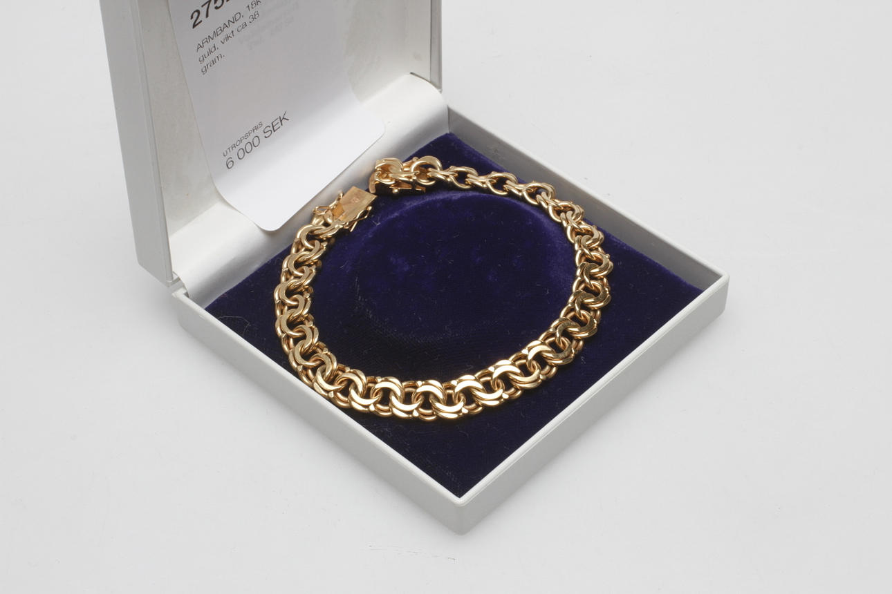 ARMBAND, 18k guld, vikt ca 27.8 gram.