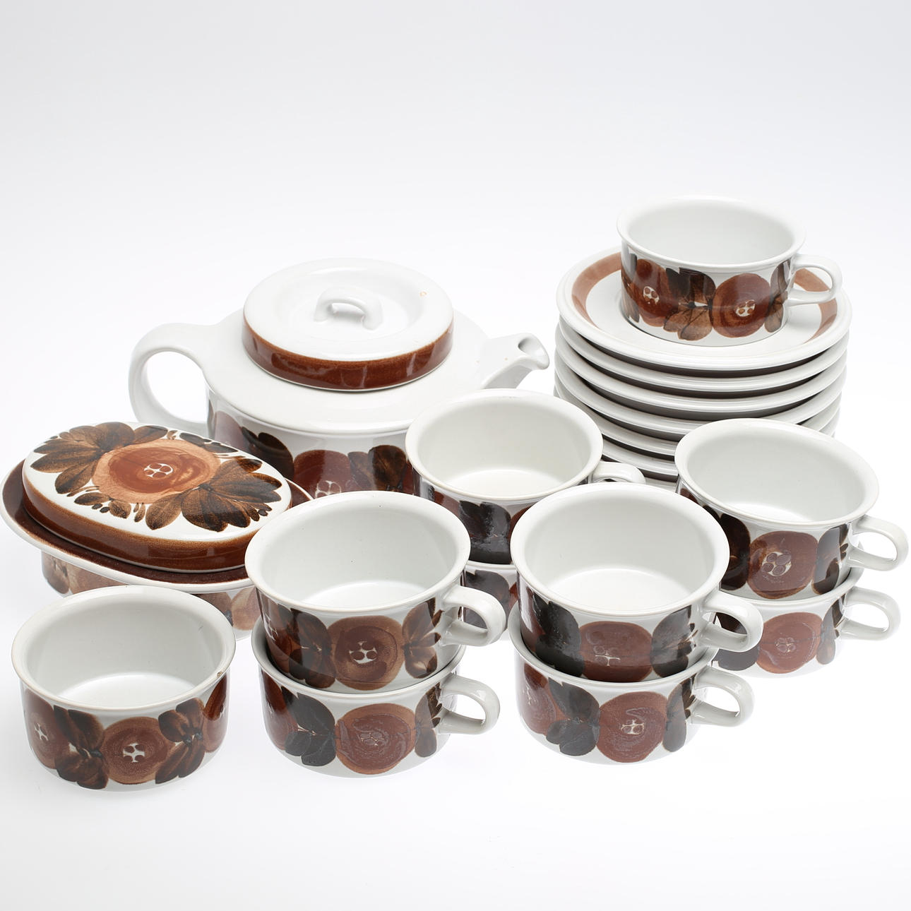 TESERVIS, 21 delar, "Anemone", Ulla Procopé, Arabia, Finland.