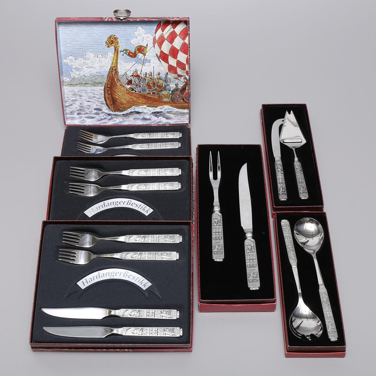 CUTLERY SET, 18 pieces, Konge Tinn, Hardanger Bestikk, Norway