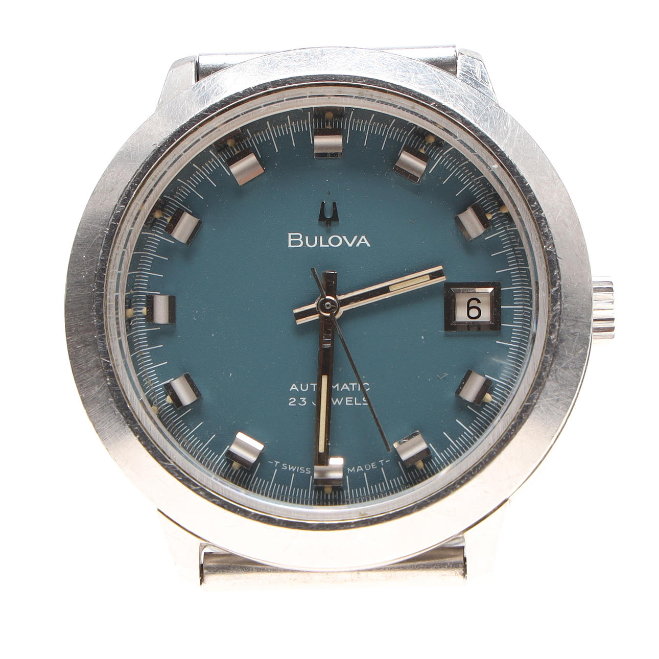 BULOVA, Automatic, steel wristwatch.