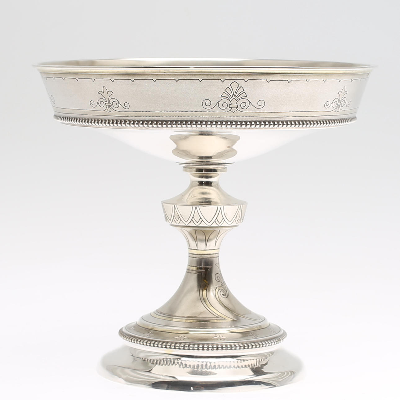 SKÅL PÅ FOT, silver, från 1878.