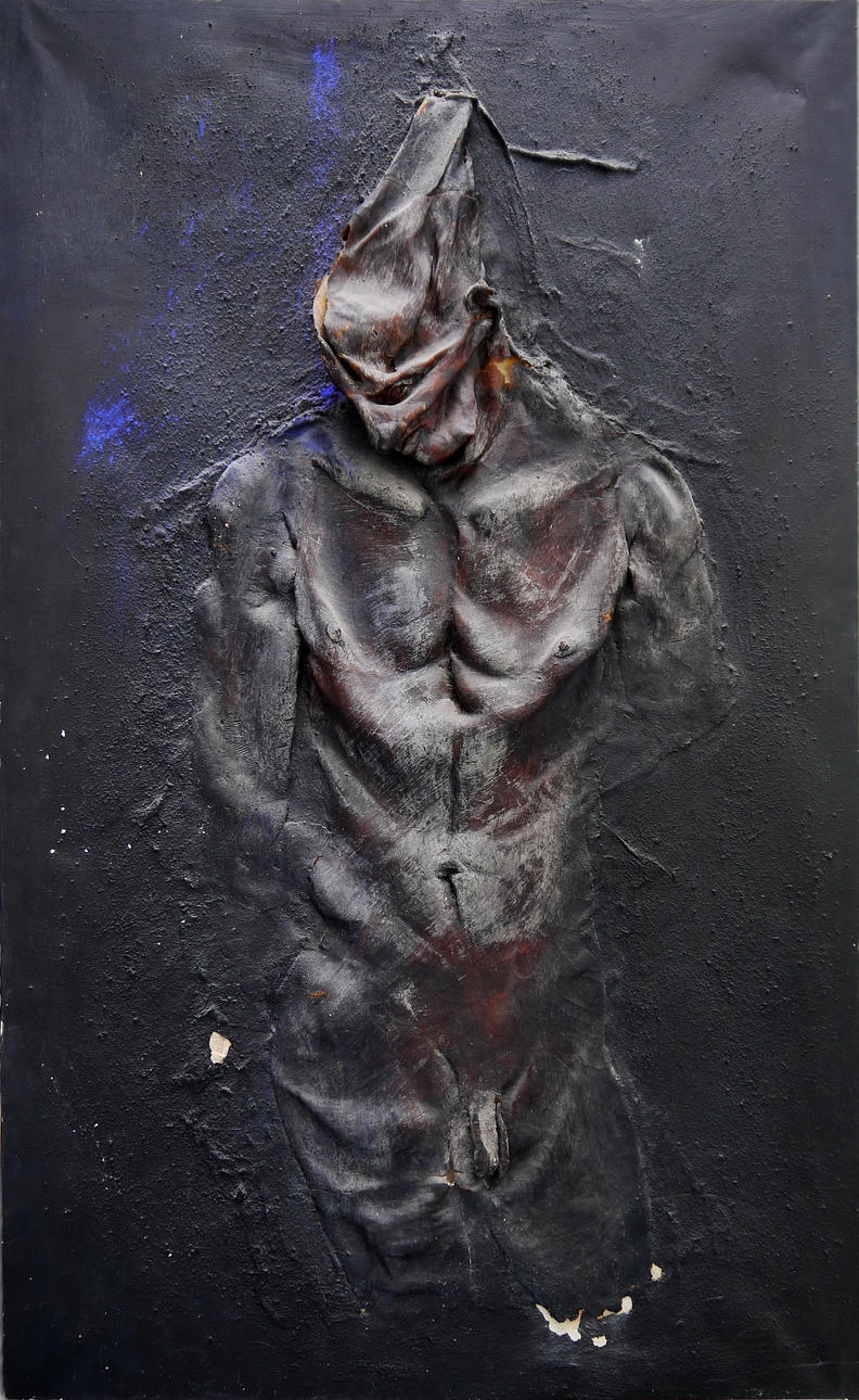 ARNO KINDERMANN. ”Untitled”, latex på duk.