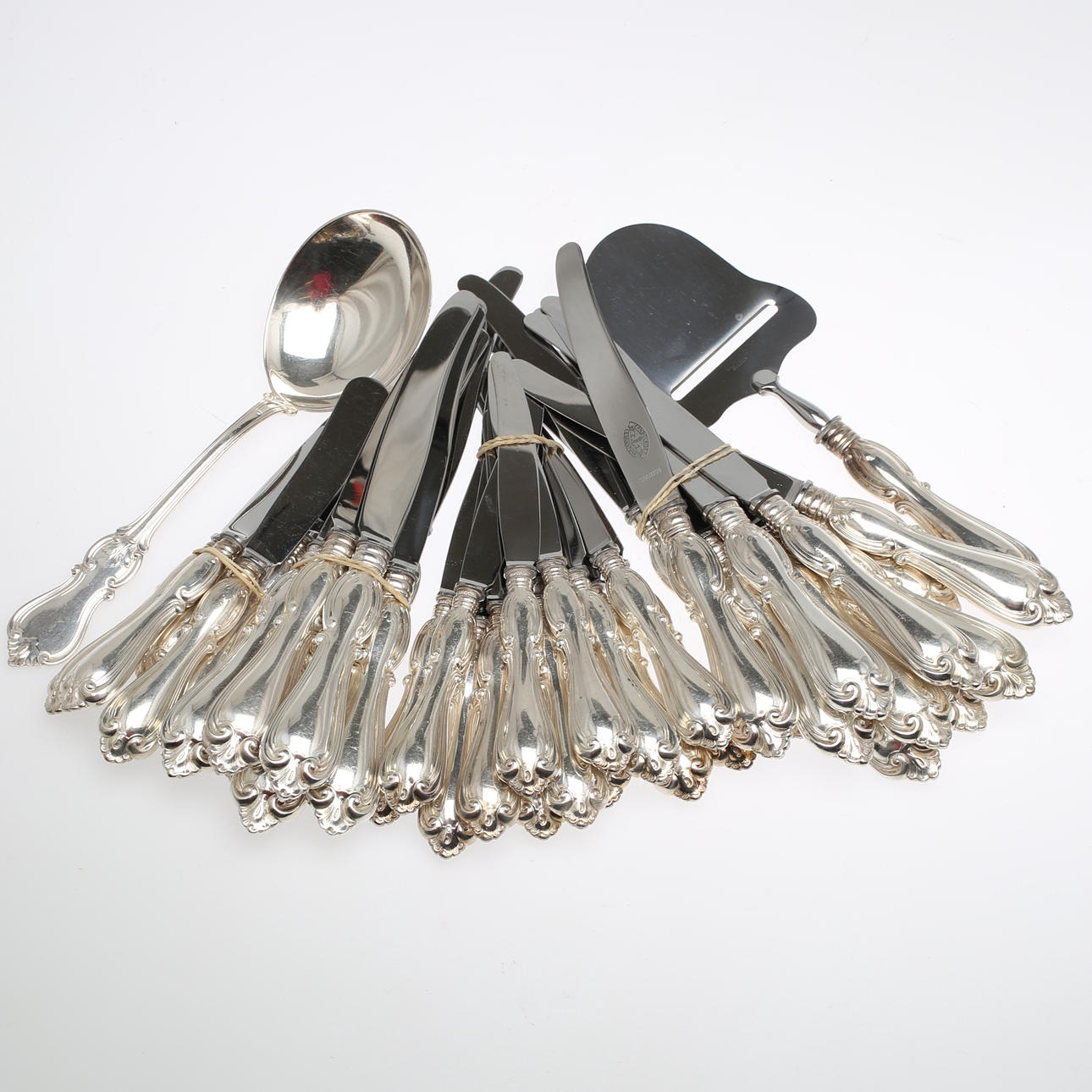 BESTICKSUPPSÄTTNING, 100 delar, nysilver, "Olga", CG Hallberg, 1900-tal.