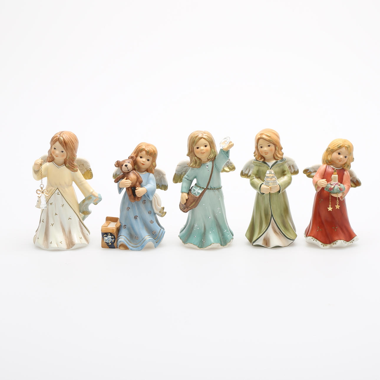 FIGURINER, 5 st änglar, Goebel, Tyskland.