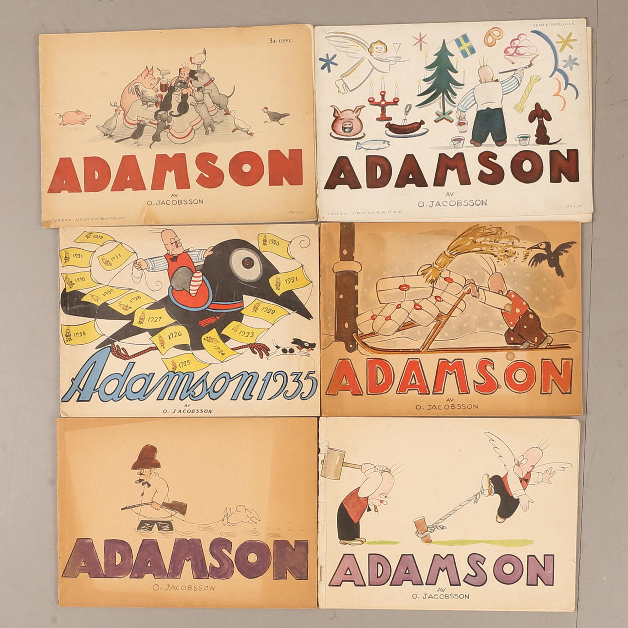 ADAMSON, cómics, 6 piezas, de Oscar Jacobsson.
