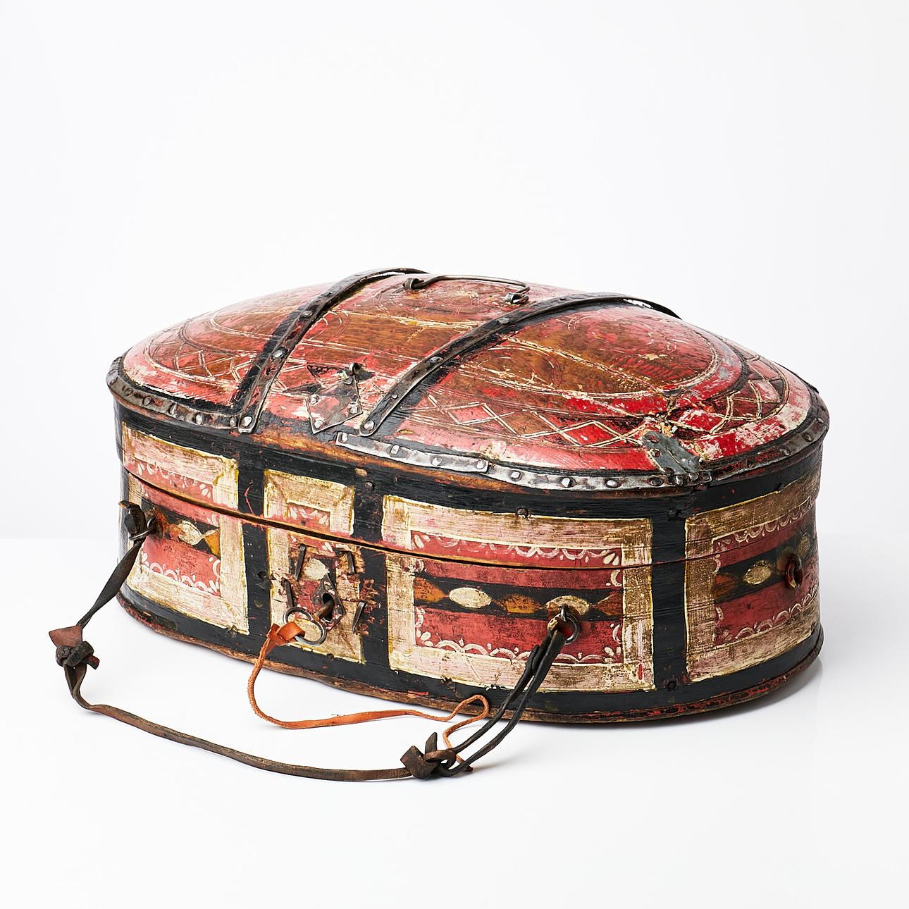 KISA, Northern Sami, 19th century, wood, fittings and lock in wrought ...