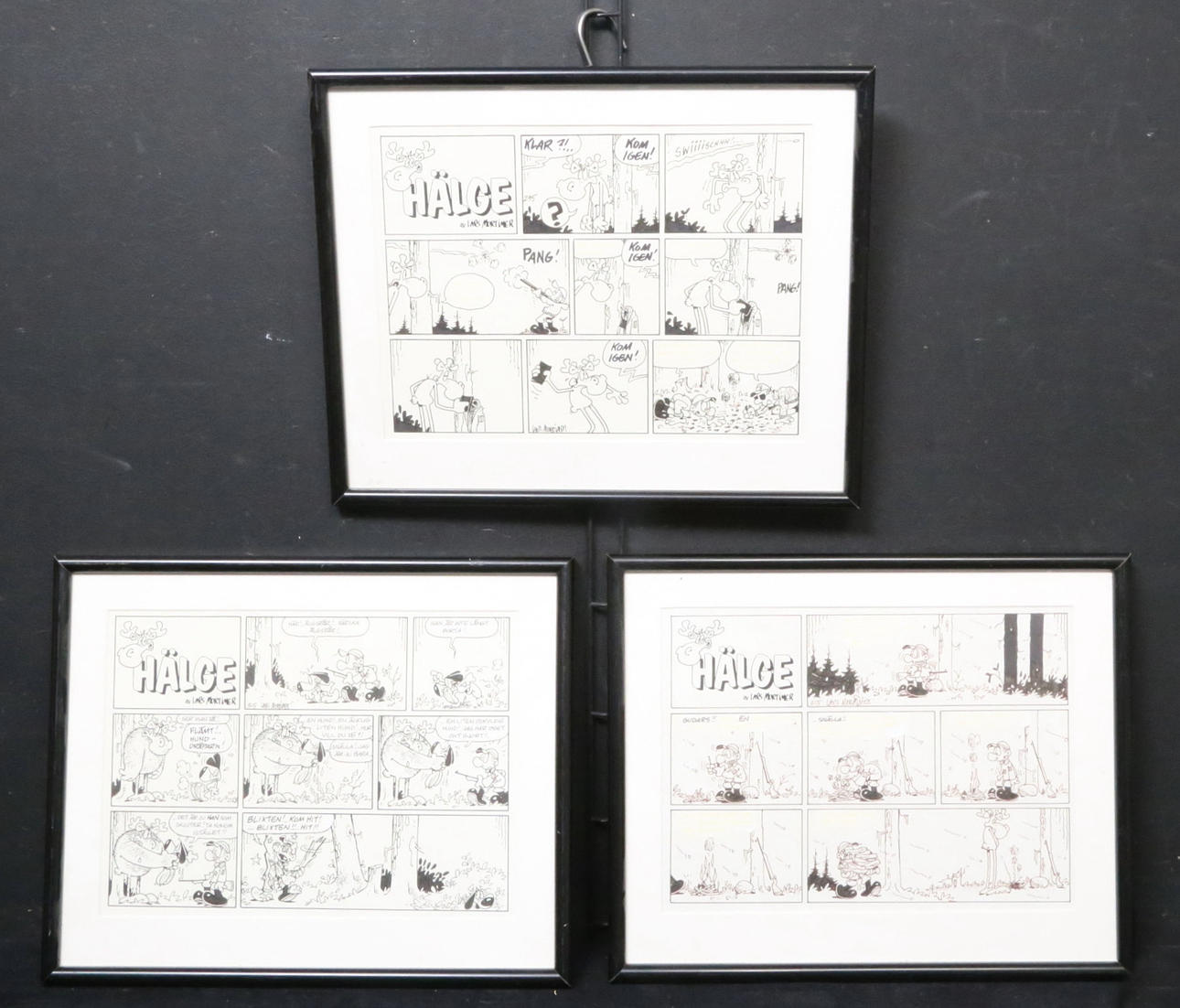 LARS MORTIMER. Hälge. Blandteknik, 3 st.