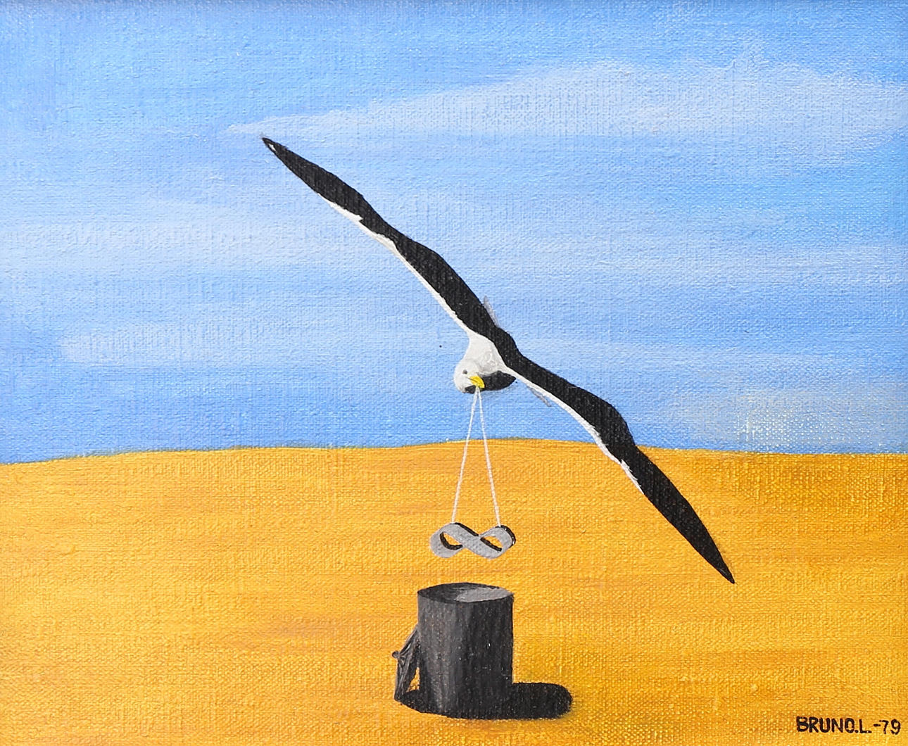 BRUNO LINDBERG. Oil on canvas, signed, dated -79.