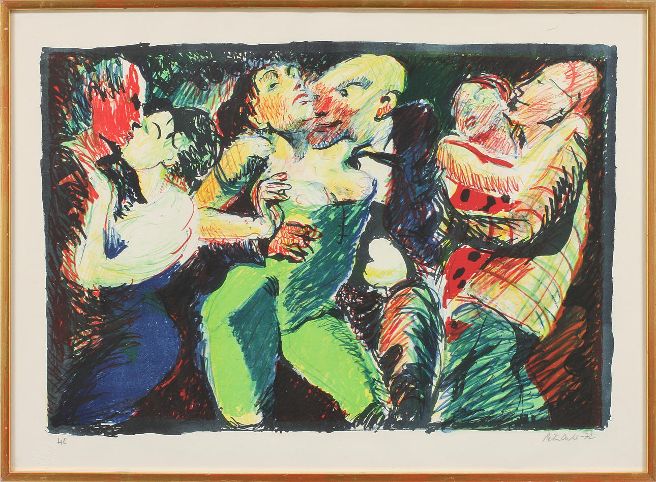 PETER DAHL. Färglitografi, signerad och daterad -72, HC.