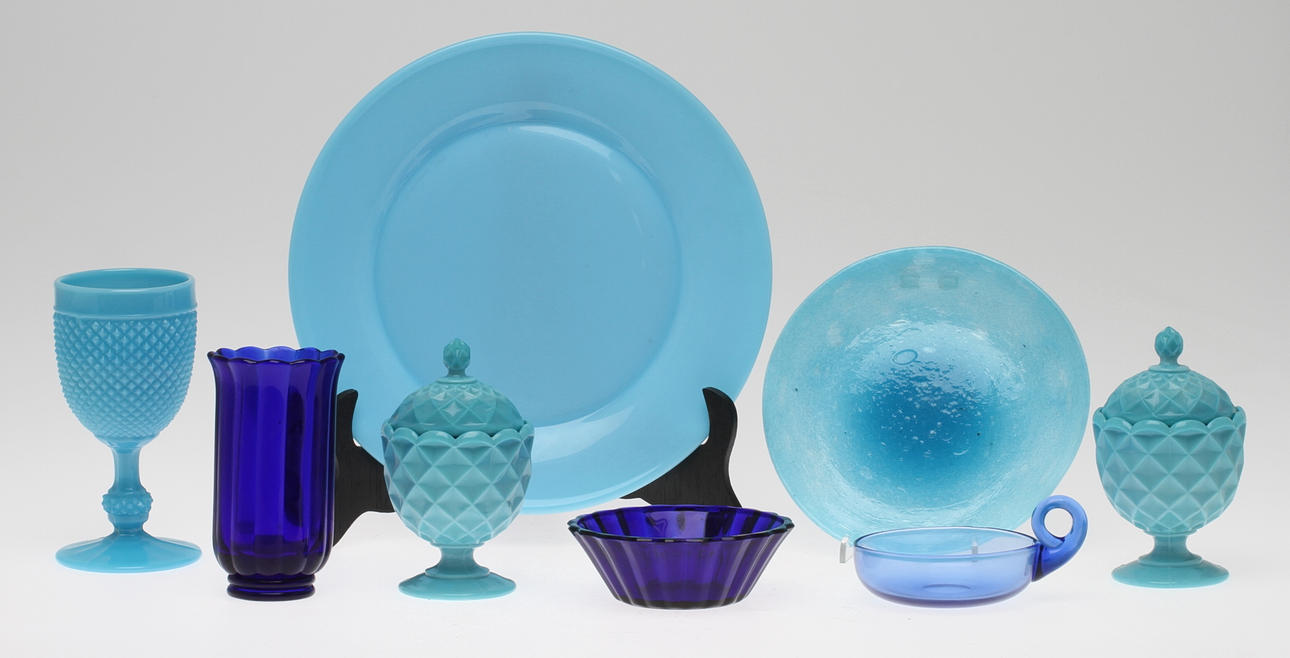 PARTI GLAS, tonade i blått, 1900-tal.
