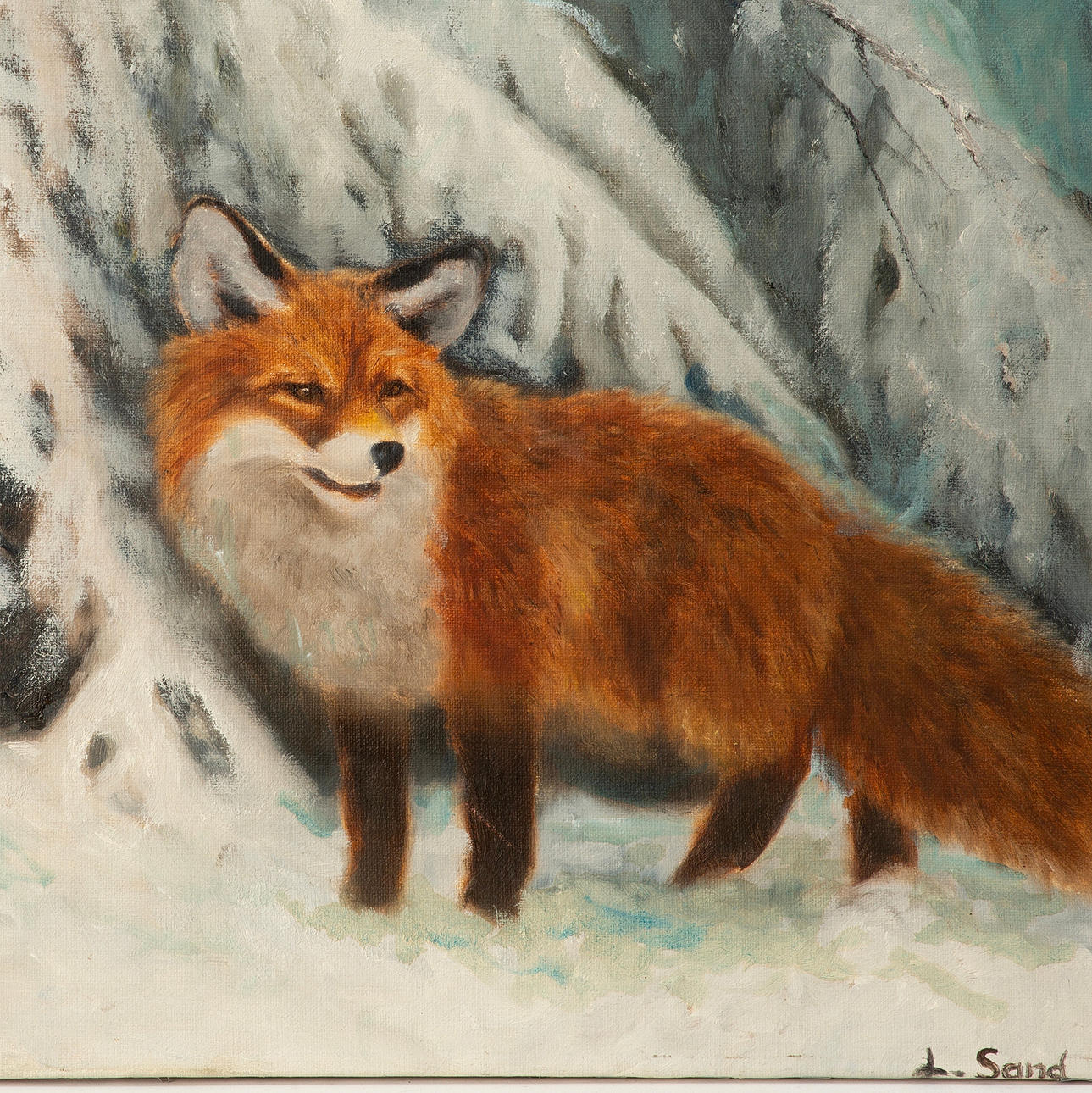 LENNART SAND. Oil on canvas, signed.