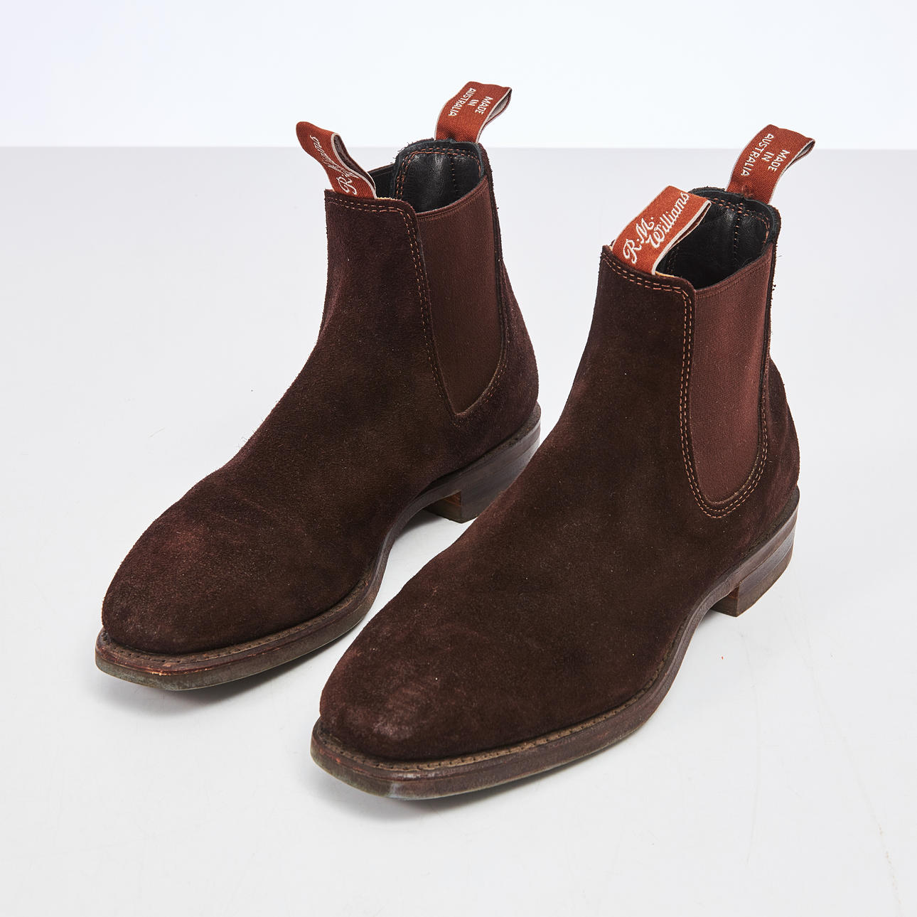 R.M. WILLIAMS, skor, brun mocka.