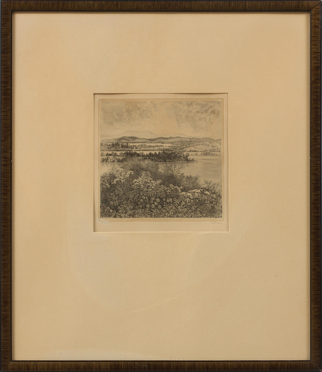 STIG BORGLIND. Etsningar, 2 st, signerade.