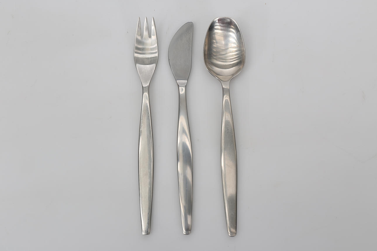 BESTICK, "Focus de Luxe, Steel", 34 delar, design Folke Arström, Gense.