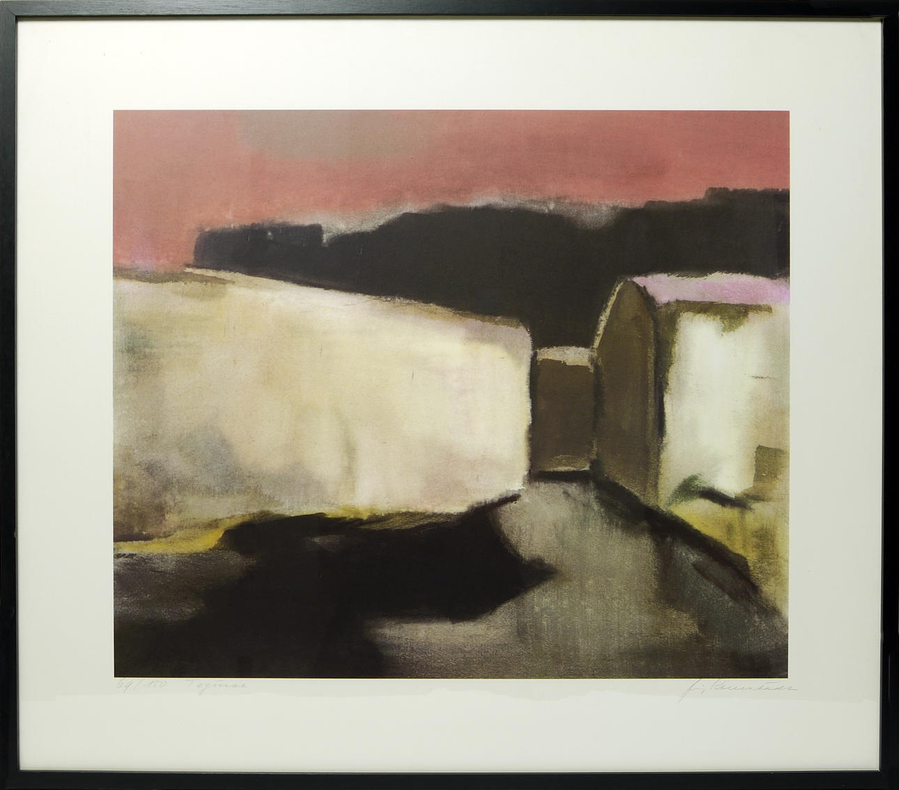 FRITZ KOHLSTÄDT. ”Gasse in Teguise/Lanzarote”, serigrafi, signerad Fritz Kohlstädt, num. 69/150.