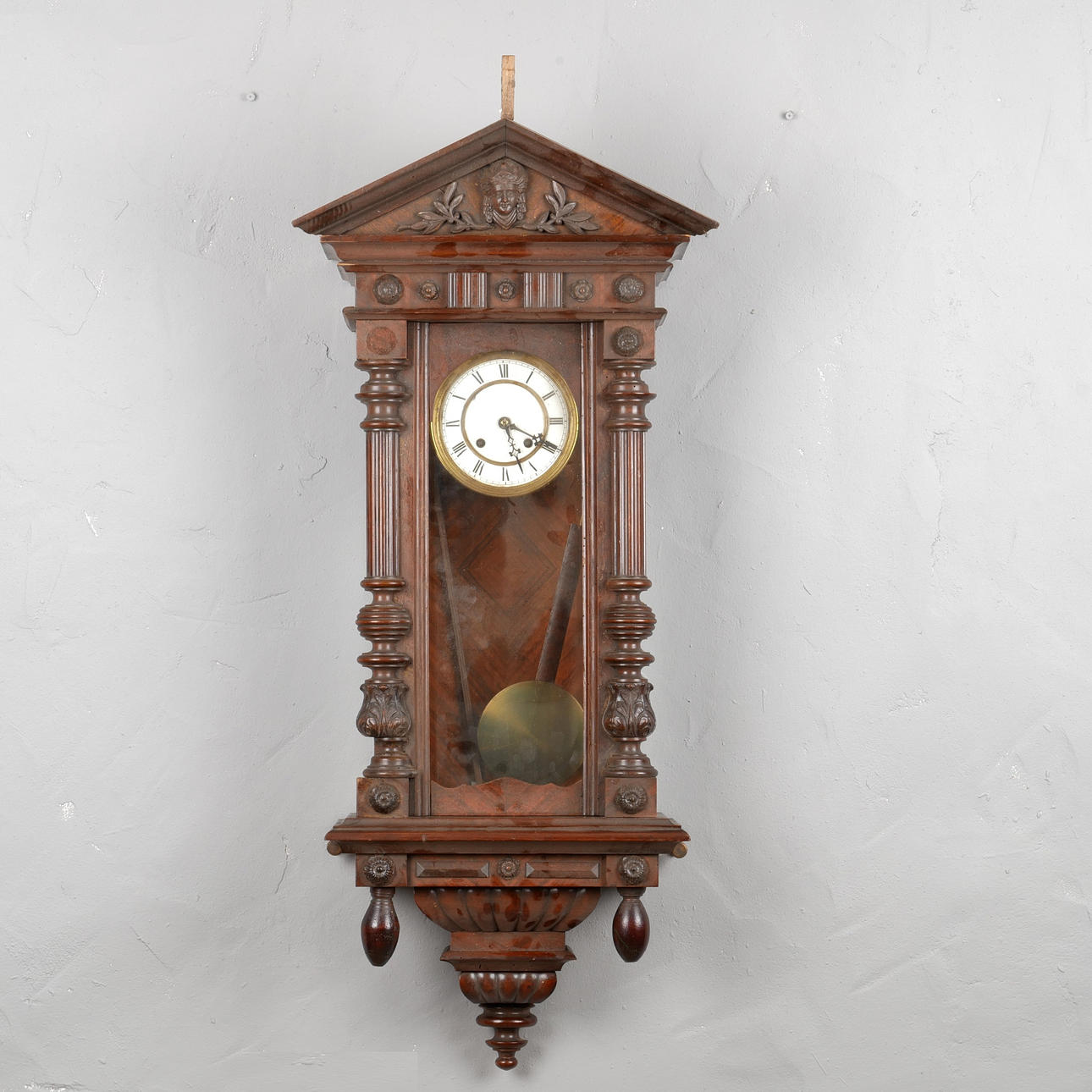 WALL CLOCK. Empire style, late 19th century.