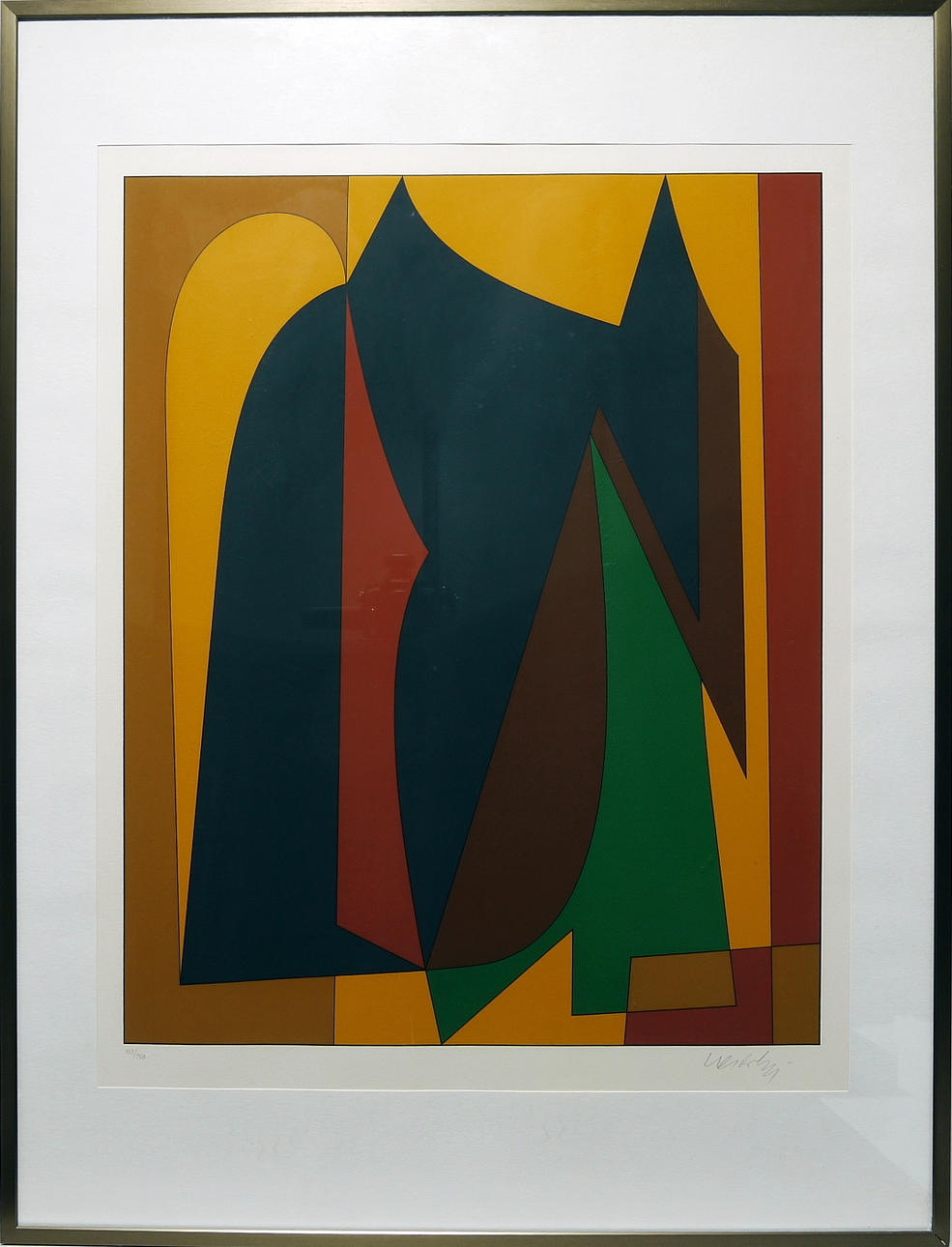 VASARELY, VICTOR. ”Ohne Titel”, färgserigrafi, signerad och numrerad.