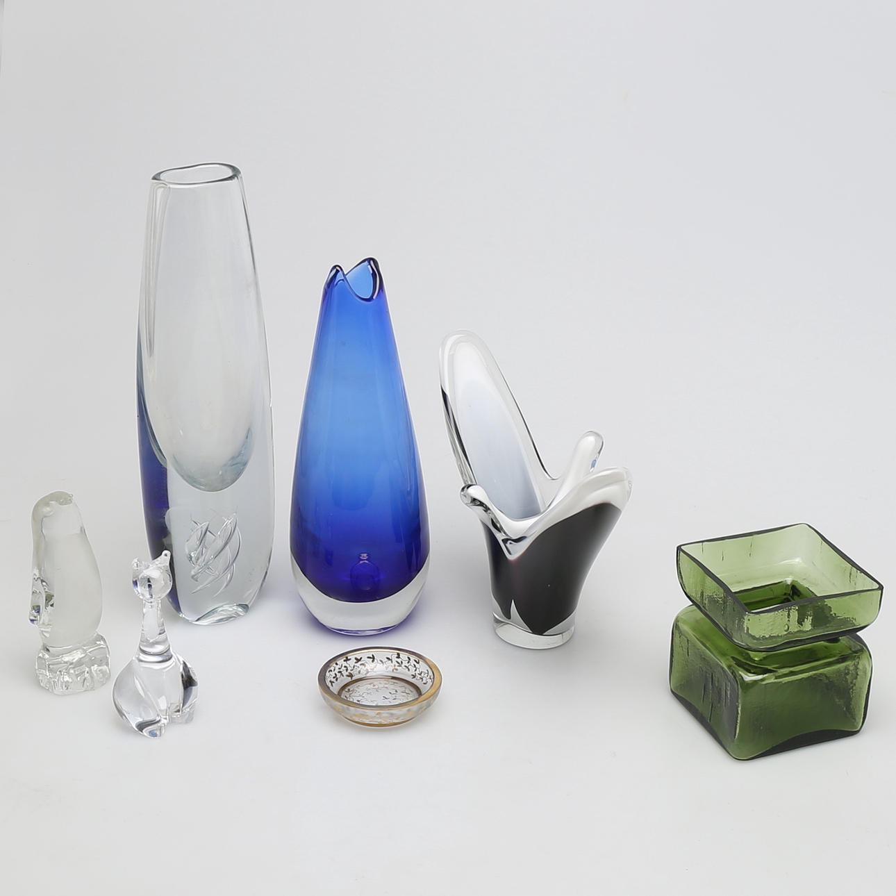 PARTI GLAS, 7 delar, bl.a Boda och Flygsfors.