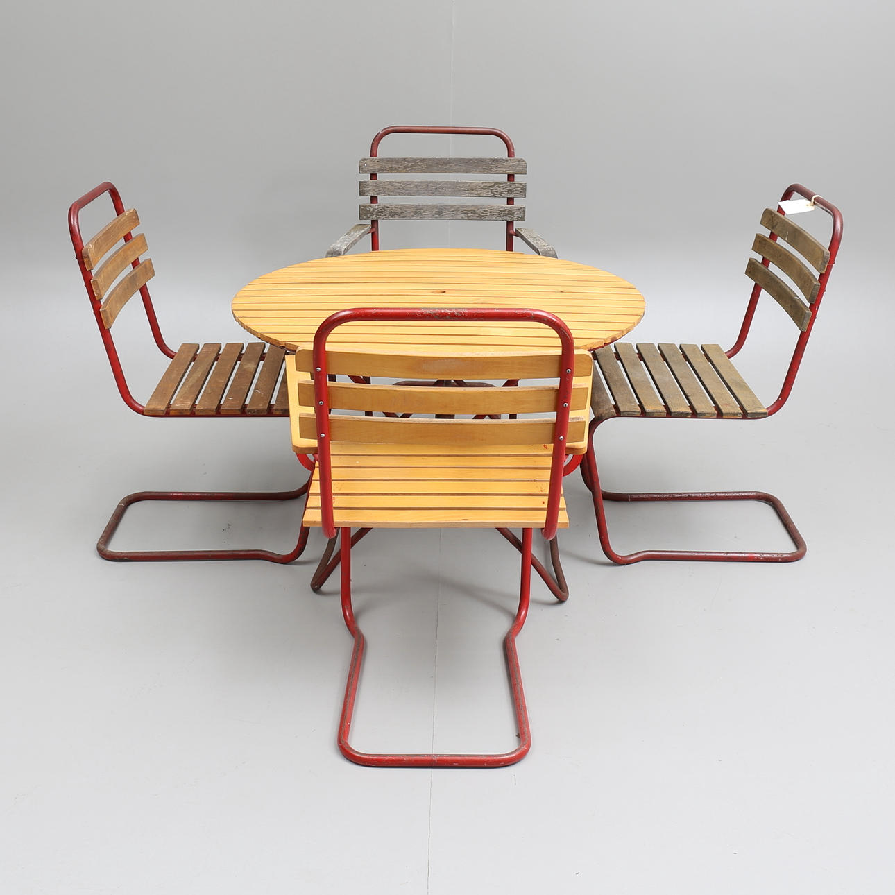 TRÄDGÅRDSMÖBEL, 5 delar, grythyttan-stil, 1900-talets mitt.