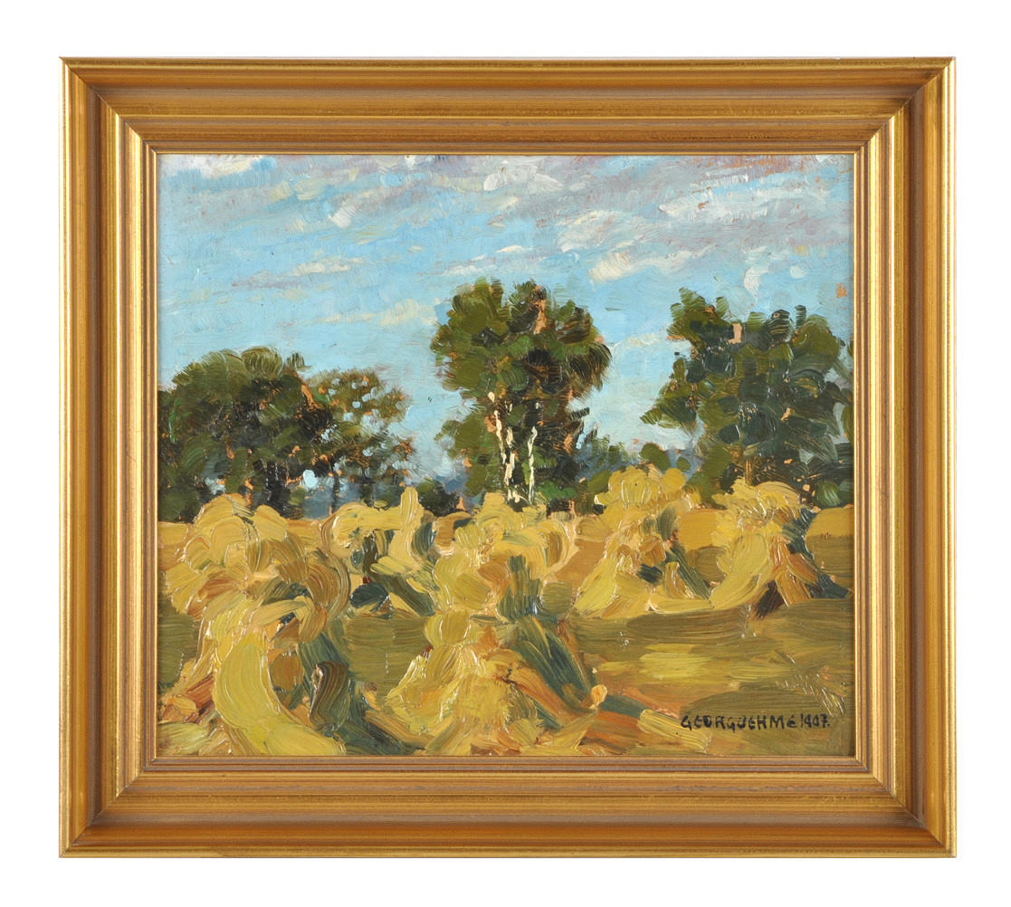 GEORG EGMONT OEHME. Oljemålning, postimpressionism, signerad & daterad.