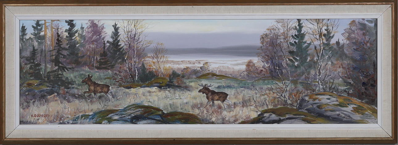 HANS OLOFSSON. Oil on canvas, signed.