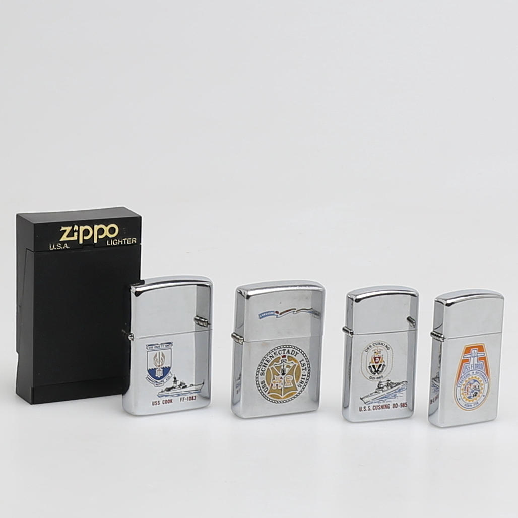 TÄNDARE, 5 st, Zippo, 1900-tal.