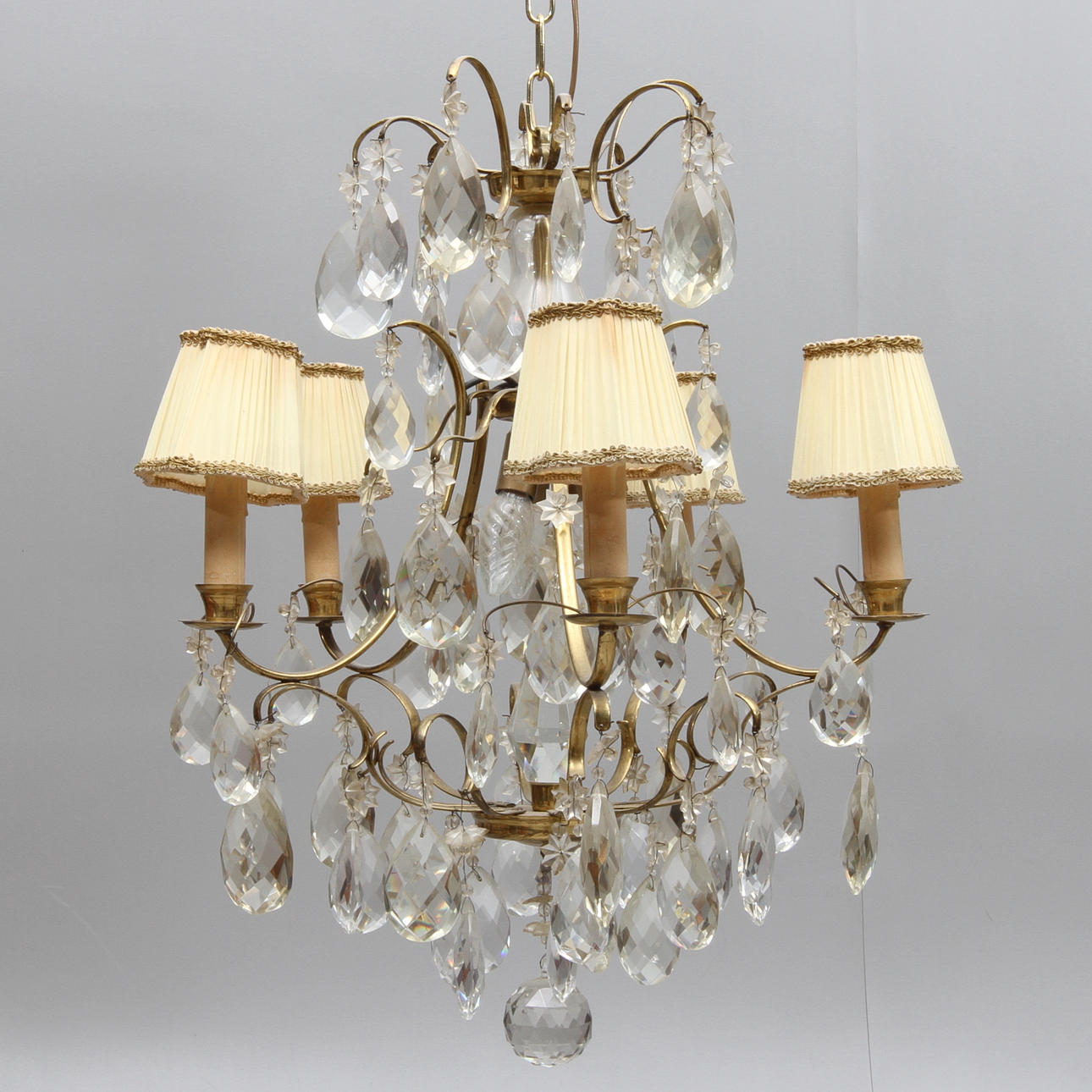 LJUSKRONA, 5 ljusarmar, rokokostil, 1900-tal.