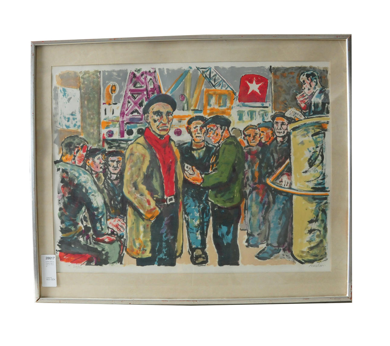 ALBIN AMELIN, litografi, sign o numr 211/310.